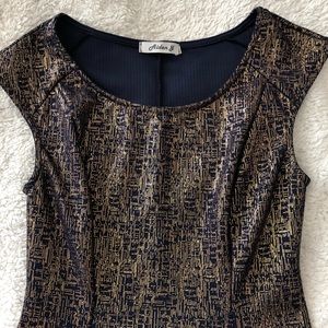 Form-fitting Metallic Dress